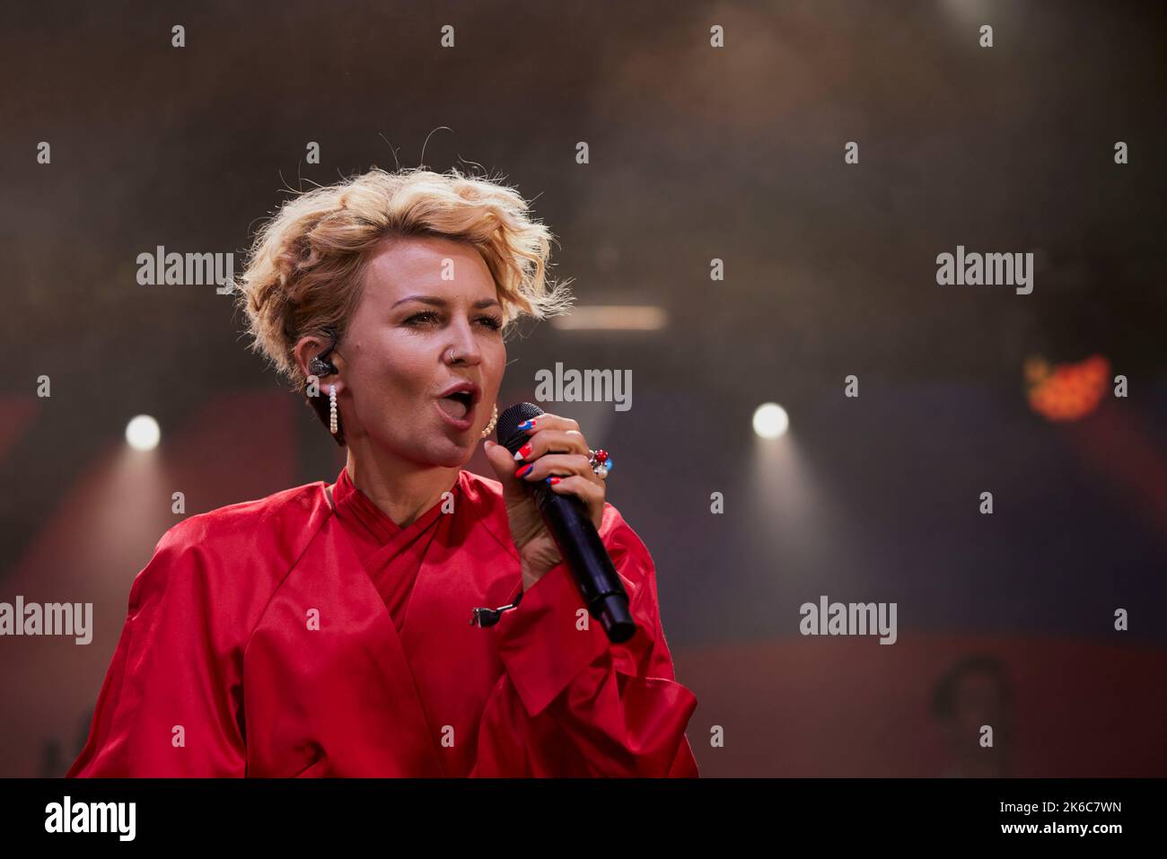 stine bramsen singing at concert at nibe festival Stock Photo - Alamy