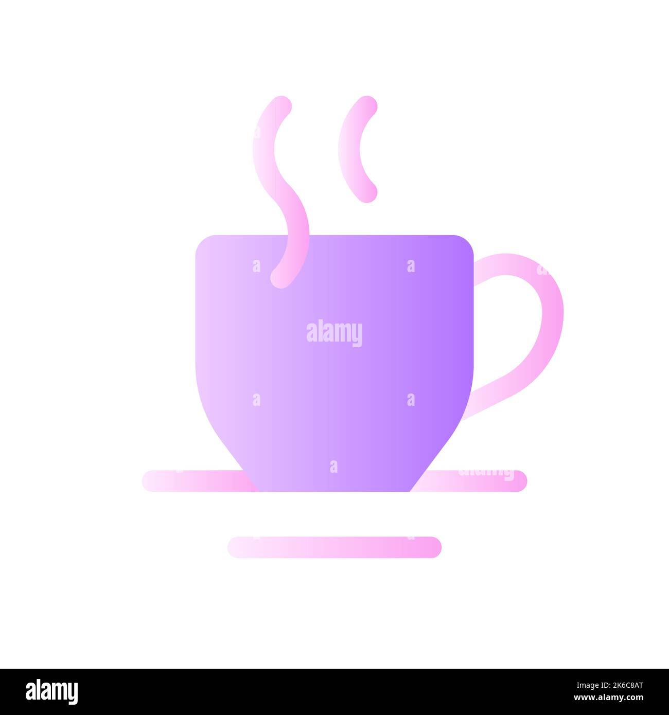 Hot beverage flat gradient two-color ui icon Stock Vector