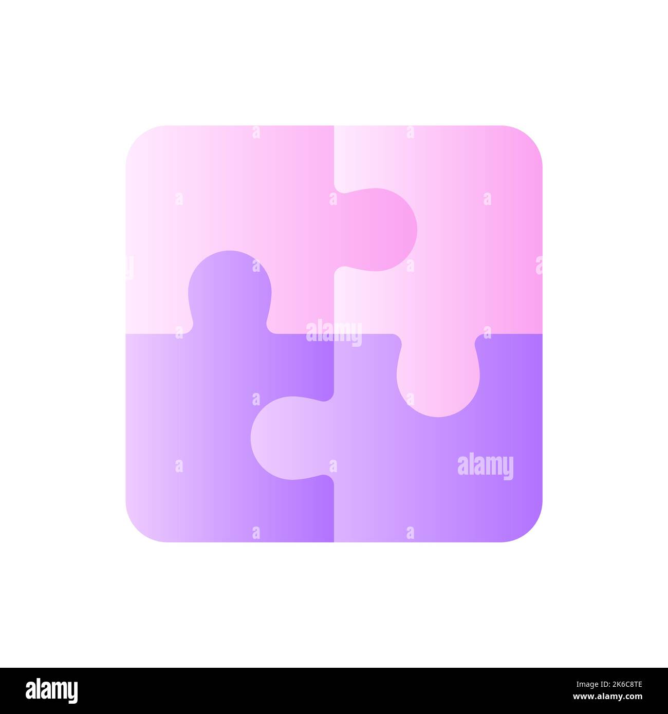 Puzzle flat gradient two-color ui icon Stock Vector Image & Art - Alamy
