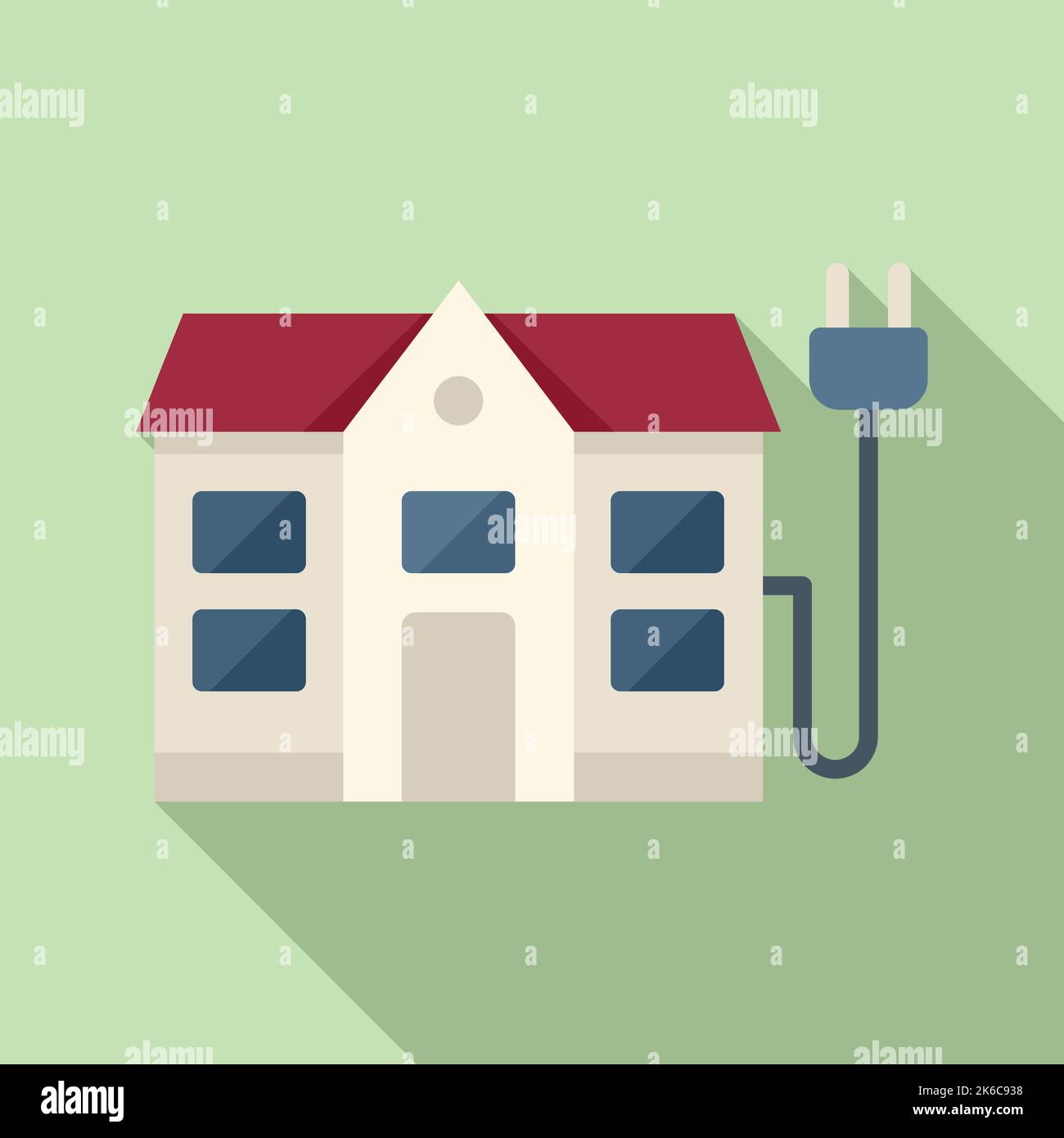 House smart consumption icon flat vector. Money care. Resource ...