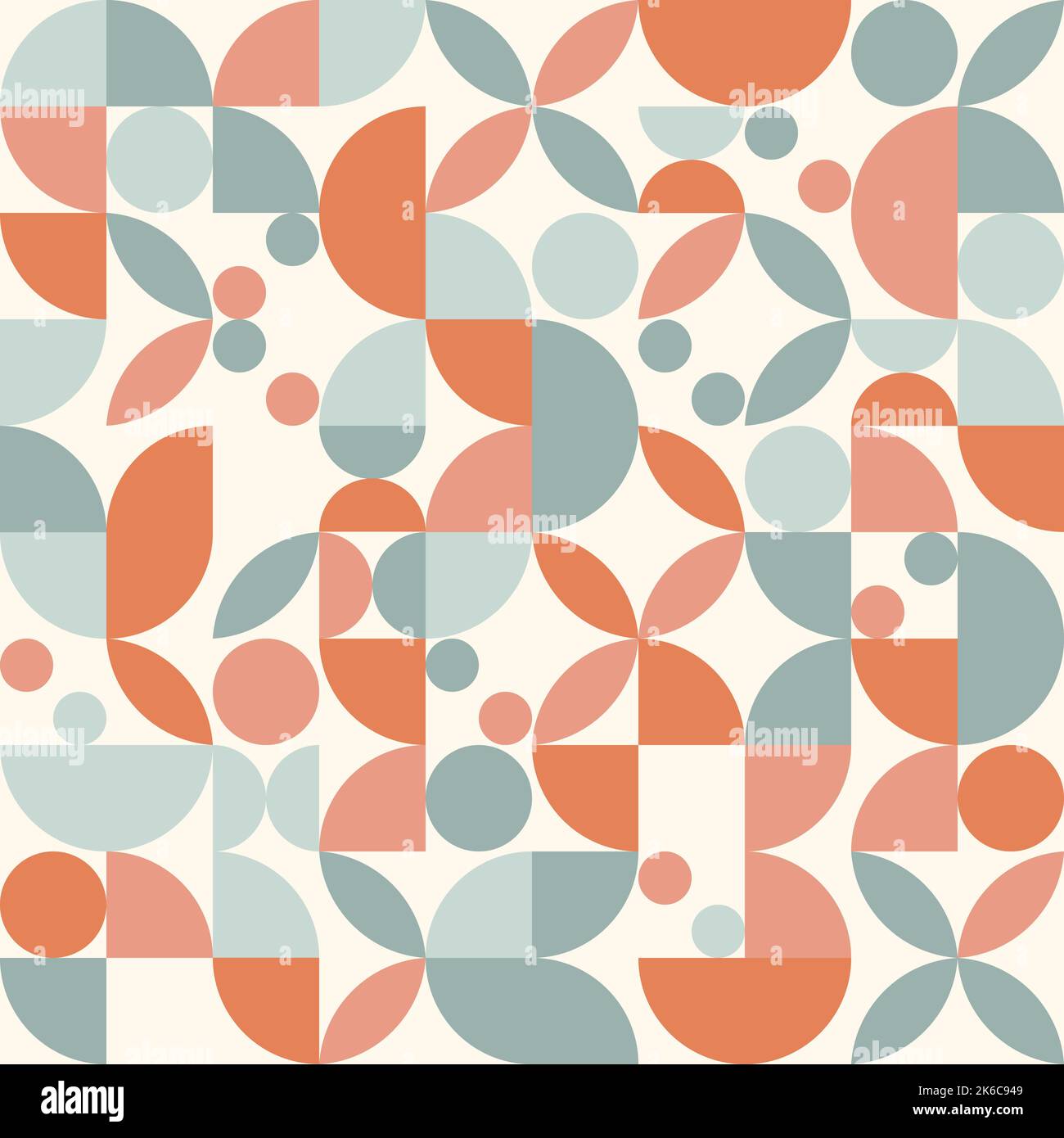 Vector minimalist pattern in mid century geometric design with circles