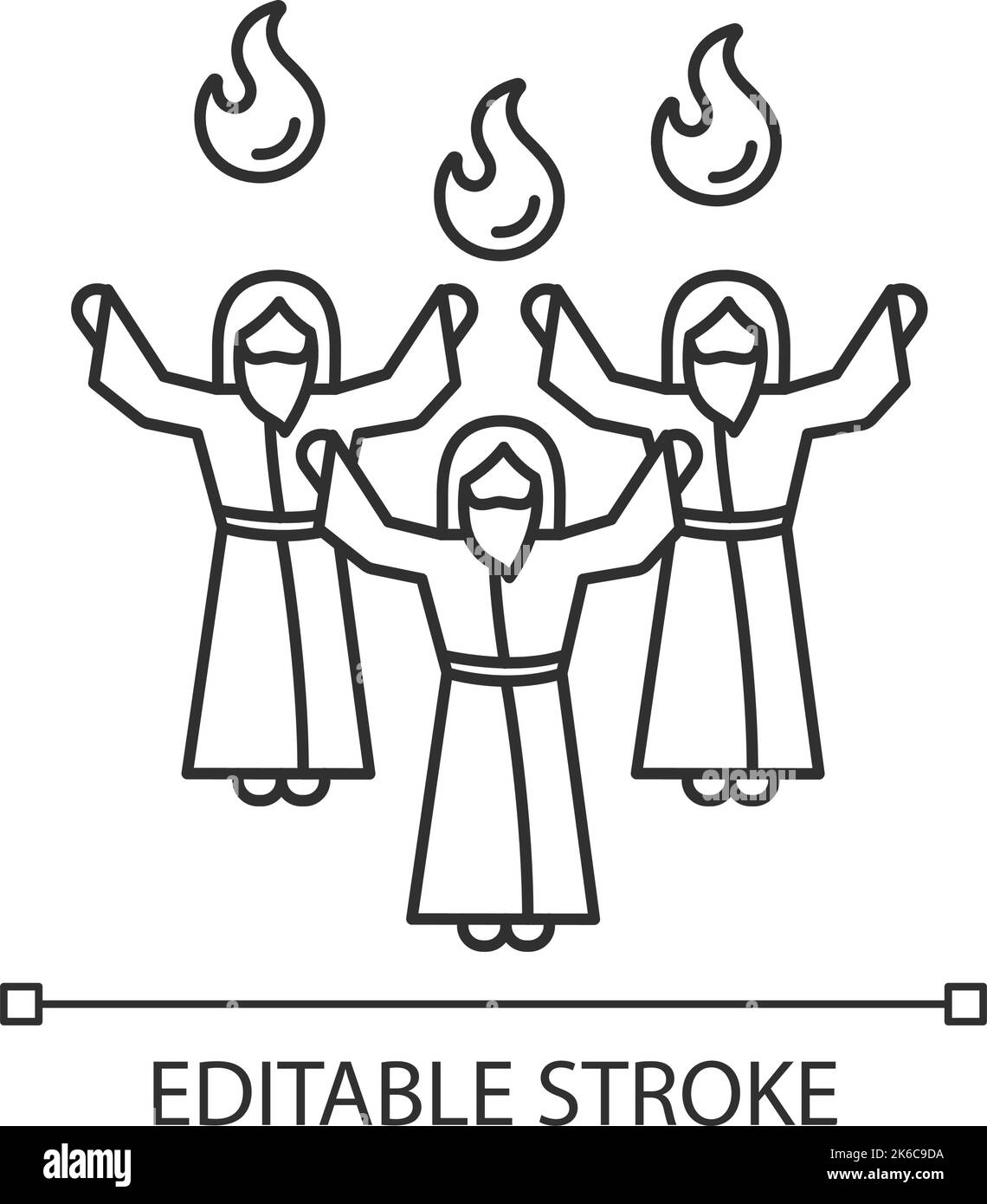 Pentecost linear icon stock vector image art alamy