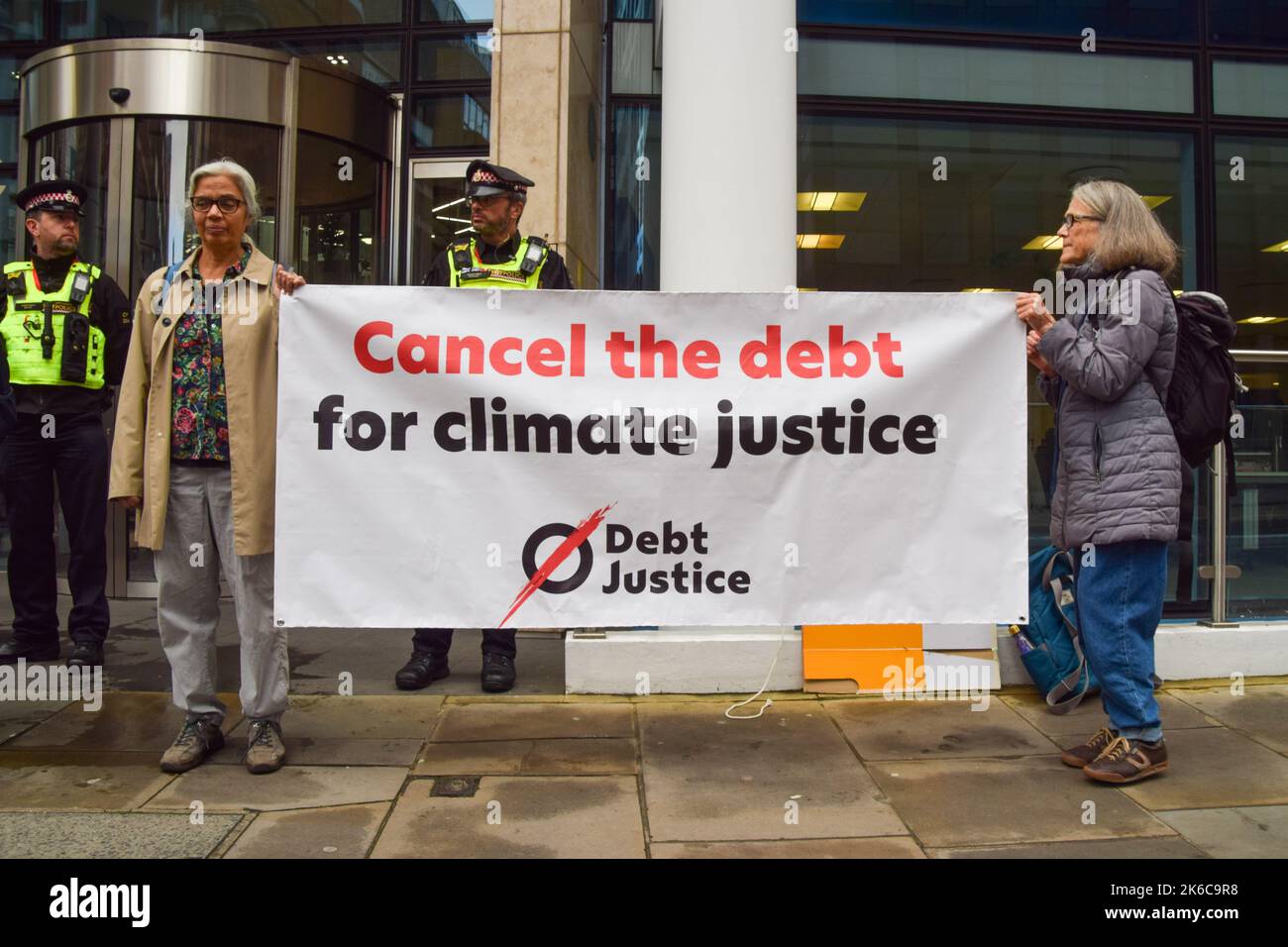London, UK. 13th October 2022. Protesters gathered outside the World