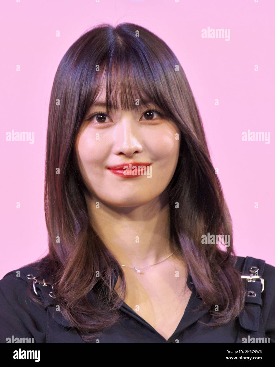 Tokyo, Japan. 13th Oct, 2022. Member of Twice, Momo attends the launch event for beauty brand 'Wonjungyo' in Tokyo, Japan on Thursday October 13, 2022. Photo by Keizo Mori/UPI Credit: UPI/Alamy Live News Stock Photo