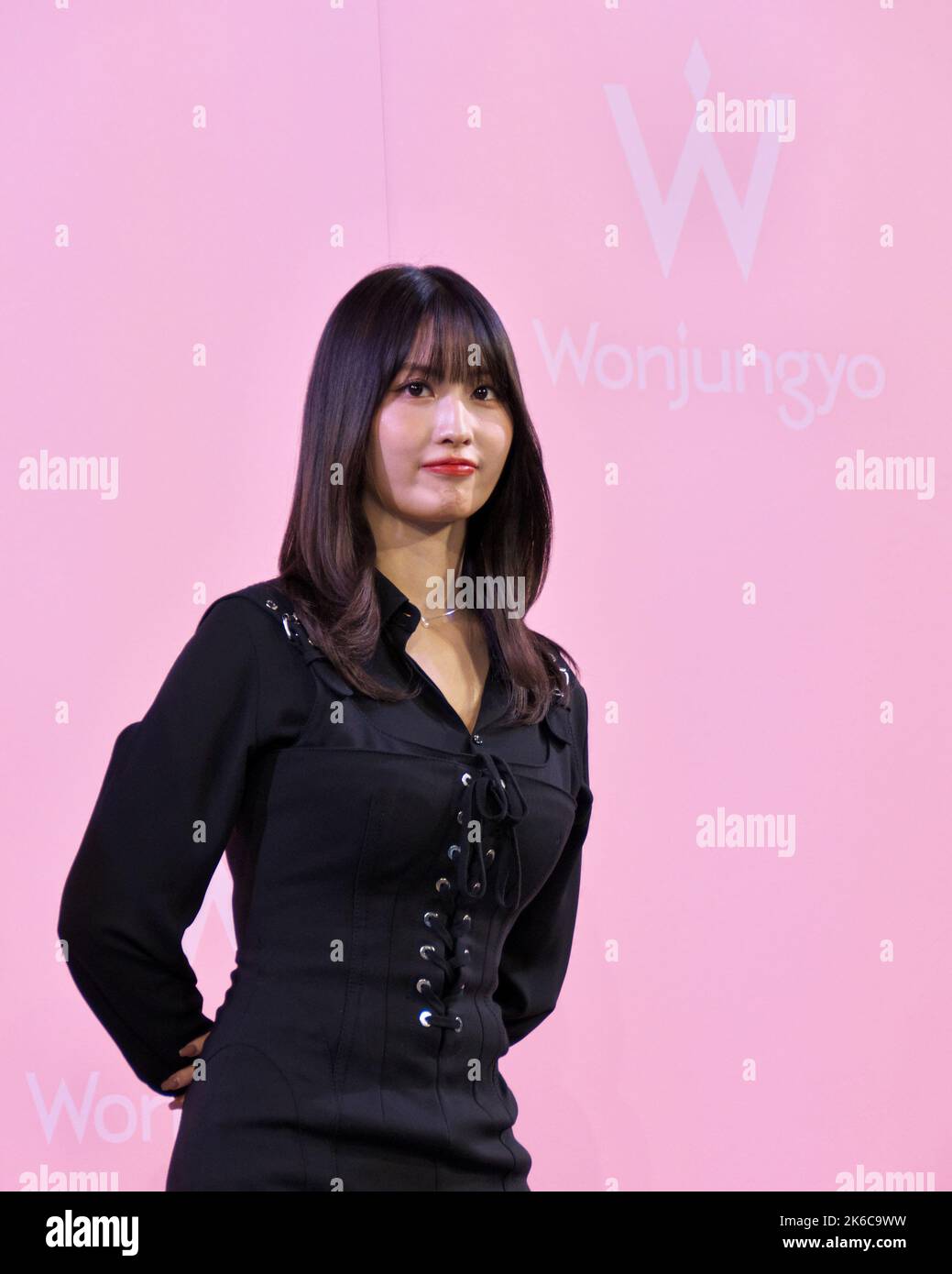 Tokyo, Japan. 13th Oct, 2022. Member of Twice, Momo attends the launch event for beauty brand 'Wonjungyo' in Tokyo, Japan on Thursday October 13, 2022. Photo by Keizo Mori/UPI Credit: UPI/Alamy Live News Stock Photo