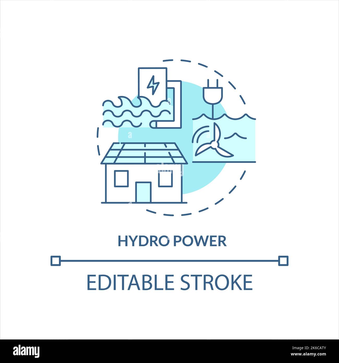 Hydro power turquoise concept icon Stock Vector Image & Art Alamy