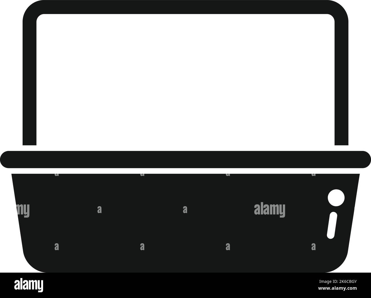 Biodegradable plastic food box icon simple vector. Recycle bottle