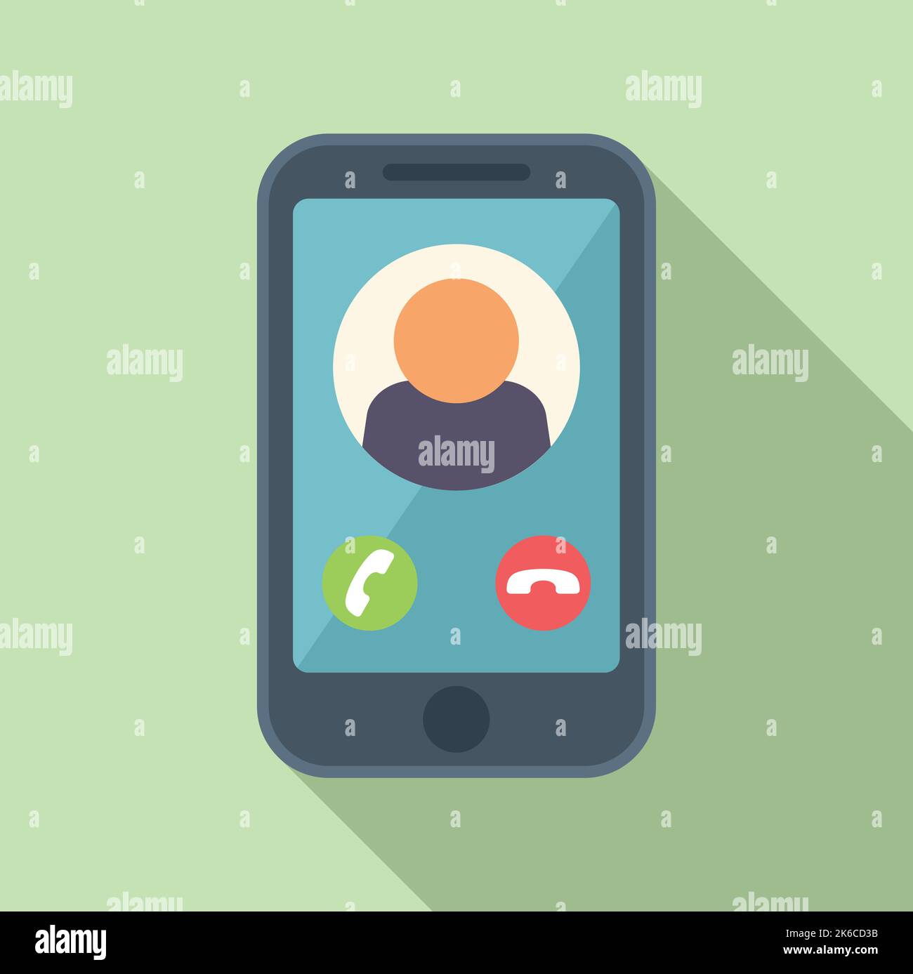 Agent phone call icon flat vector. Secret service. Support person Stock ...