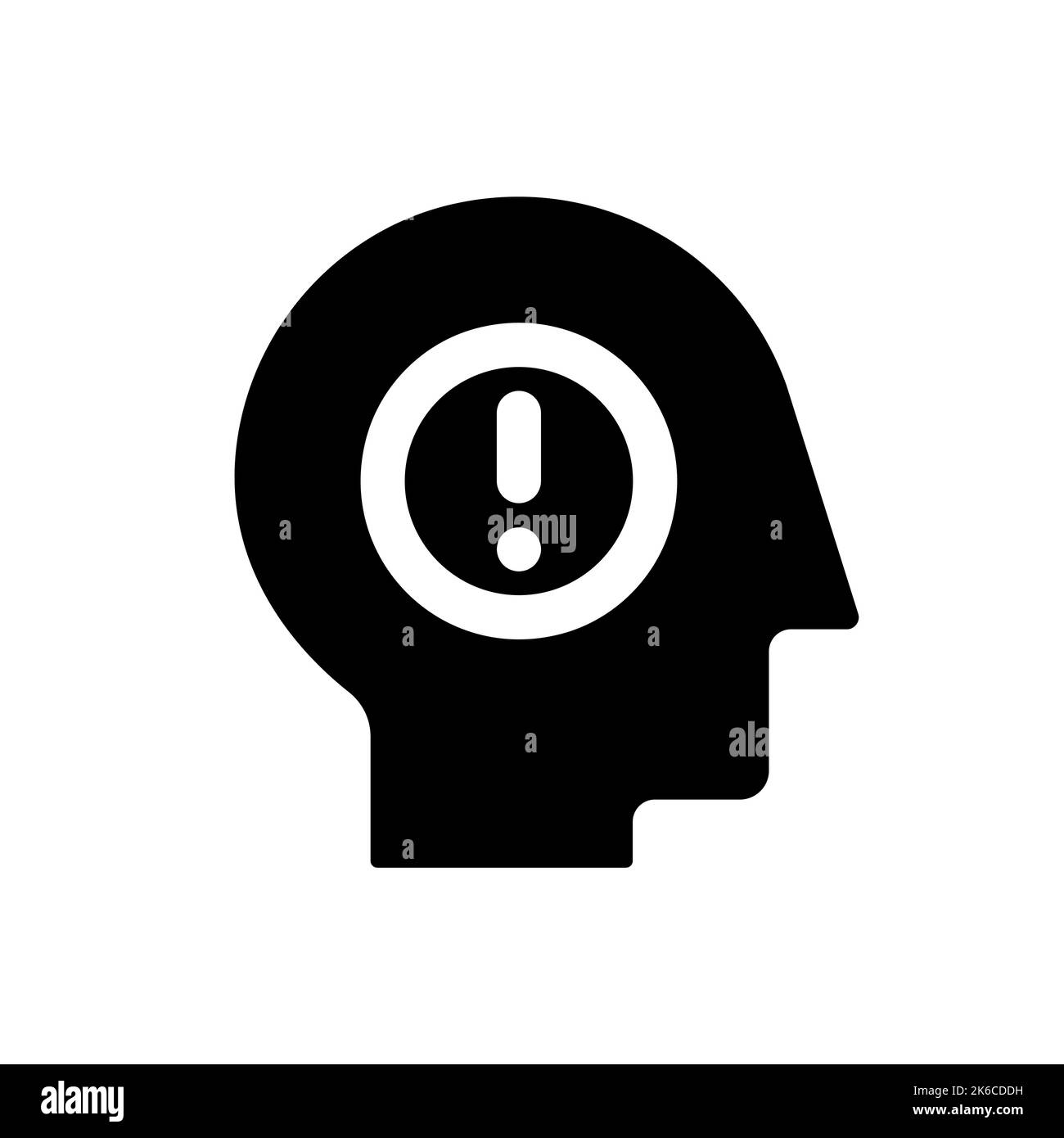 Mental health issues black glyph ui icon Stock Vector