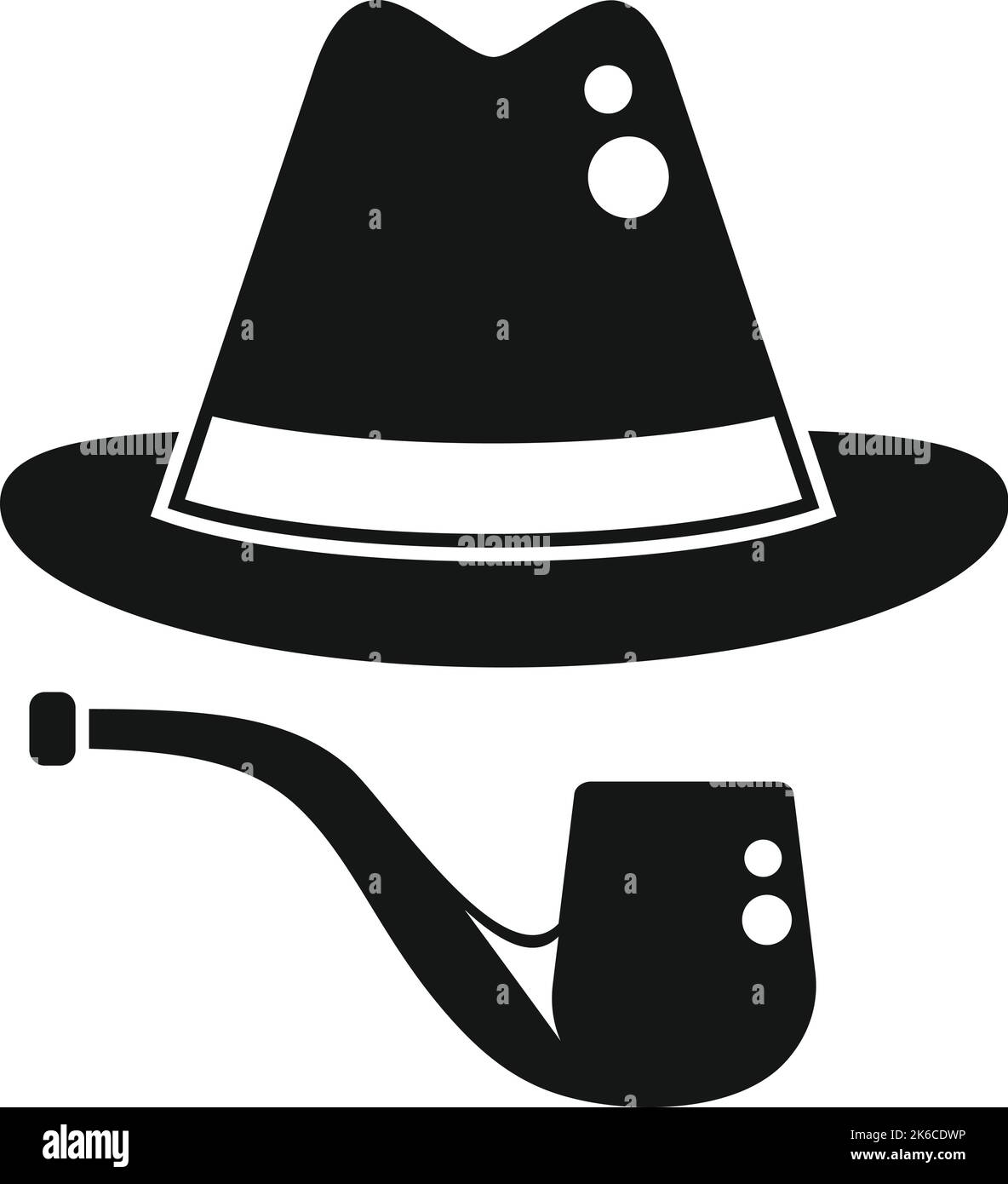 Agent smoking pipe icon simple vector. Secret service. Call center