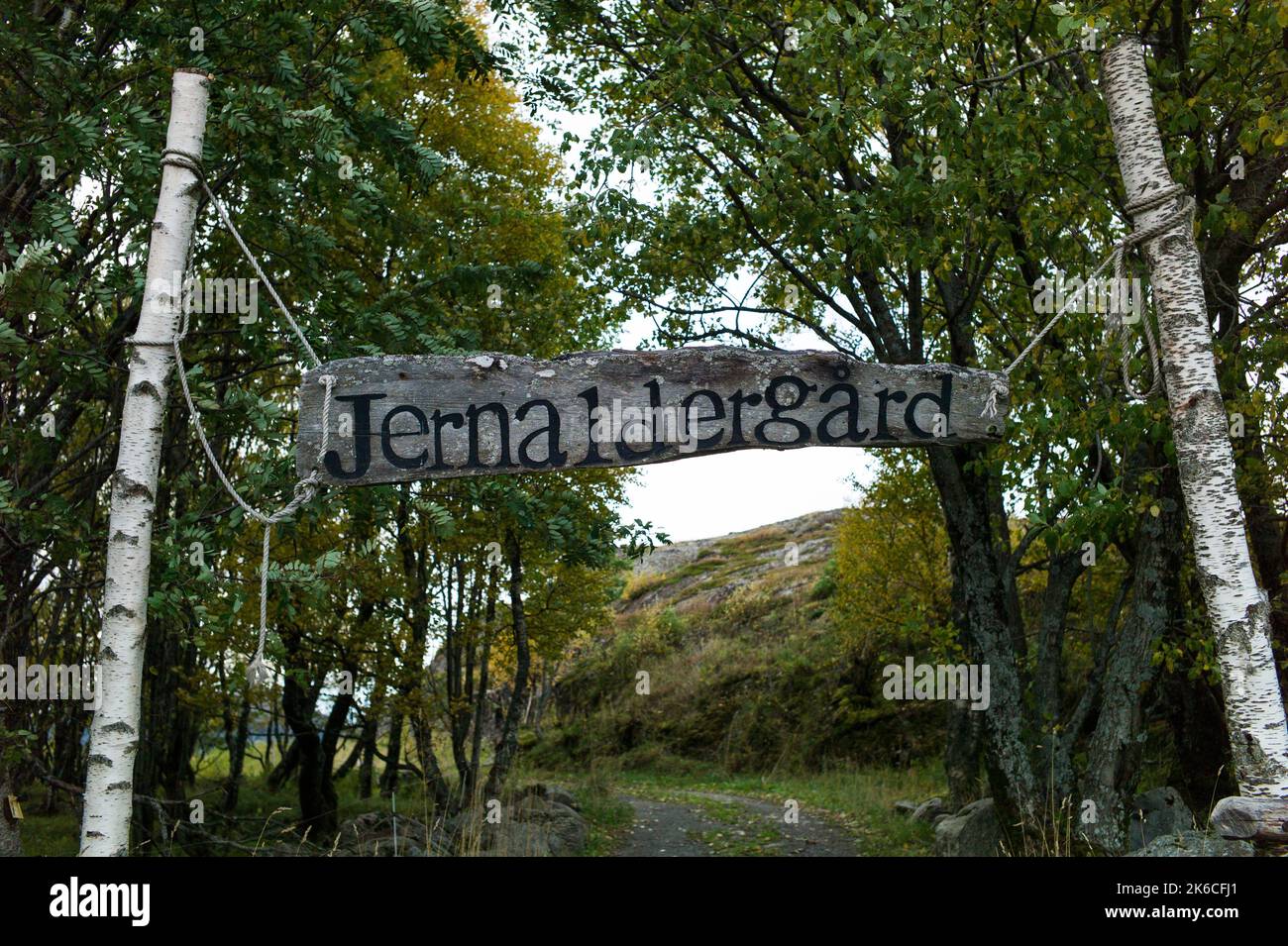 Scenes of Jøa, an island in the municipality of Namsos, Norway Stock Photo