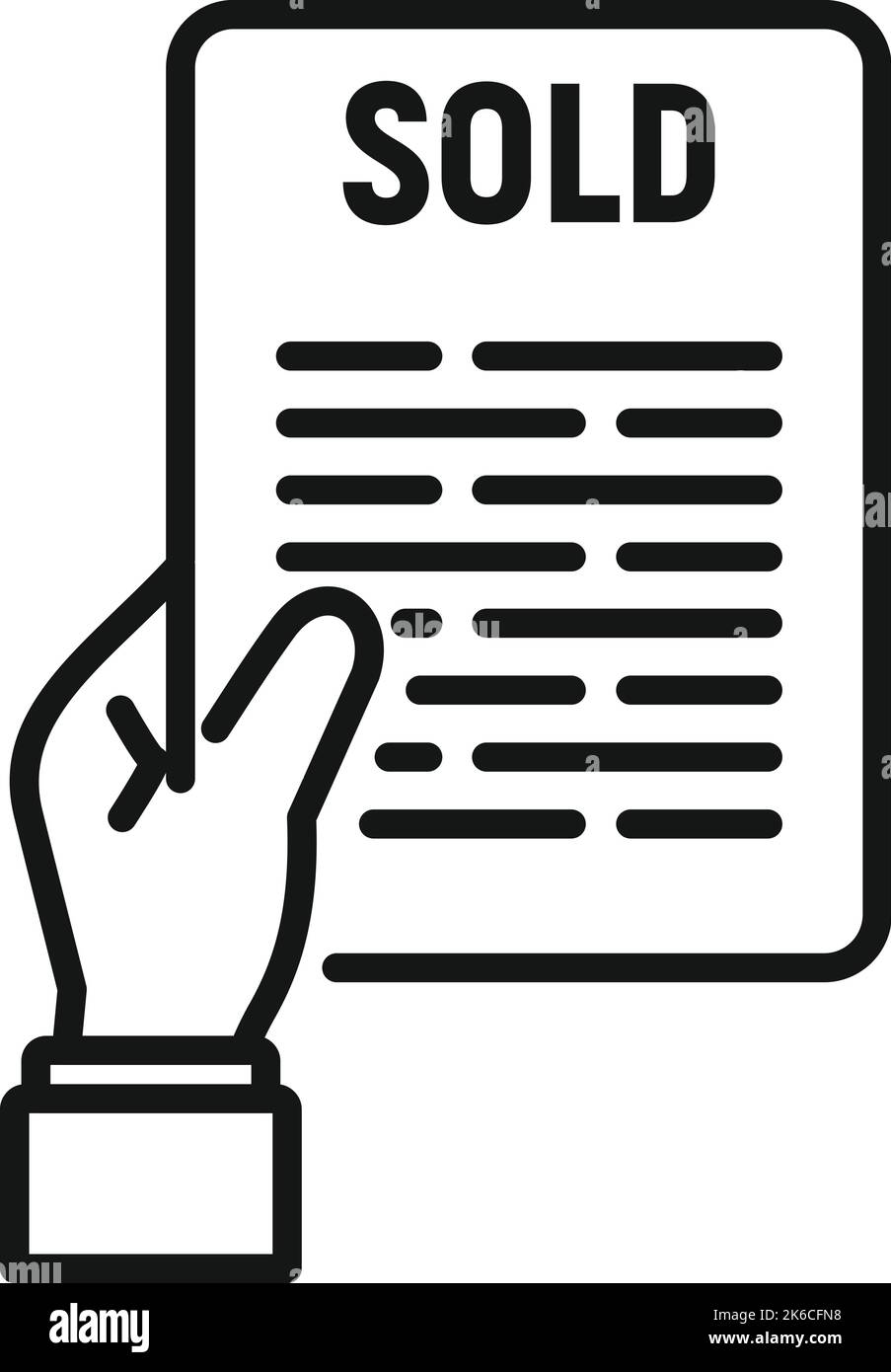 Agent sold contract icon outline vector. Service support. Call center ...