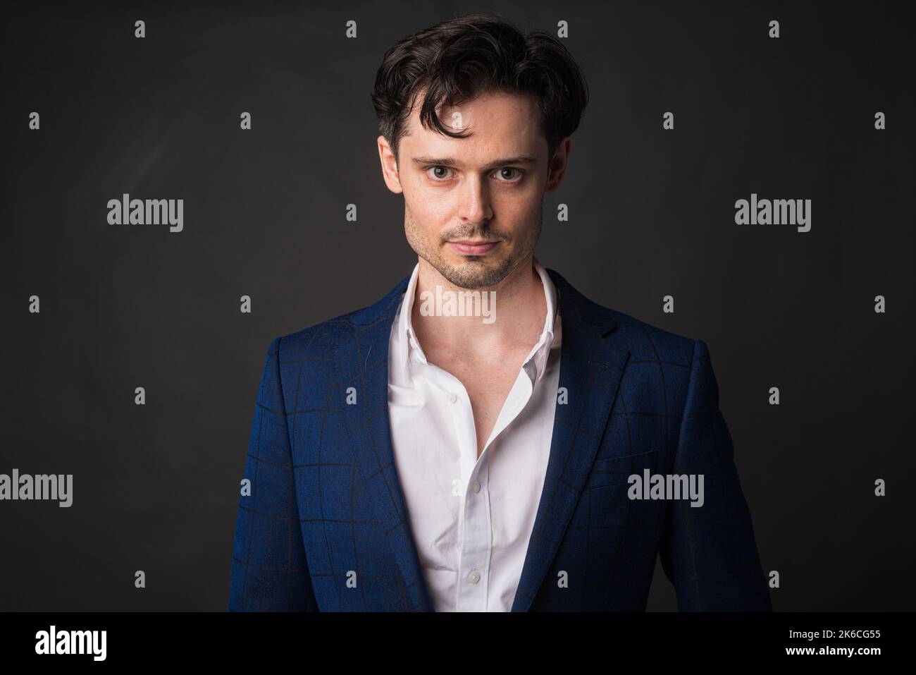 Male studio caucasian serious hi-res stock photography and images - Alamy