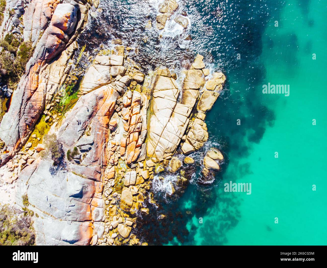 Bay of fires aerial imagery in tasmania australia stock photo alamy