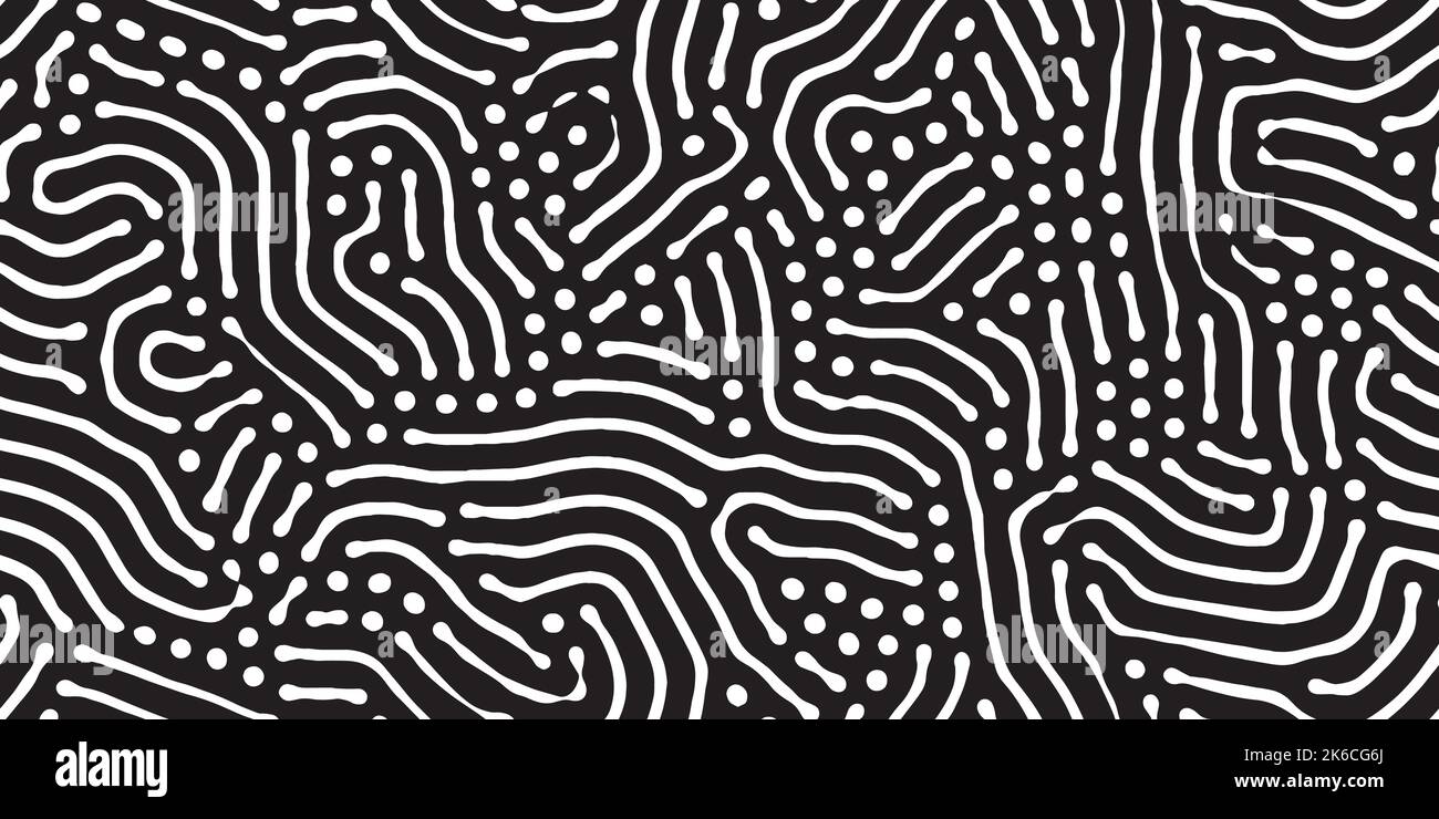 Abstract organic seamless pattern in black and white Stock Vector Image ...