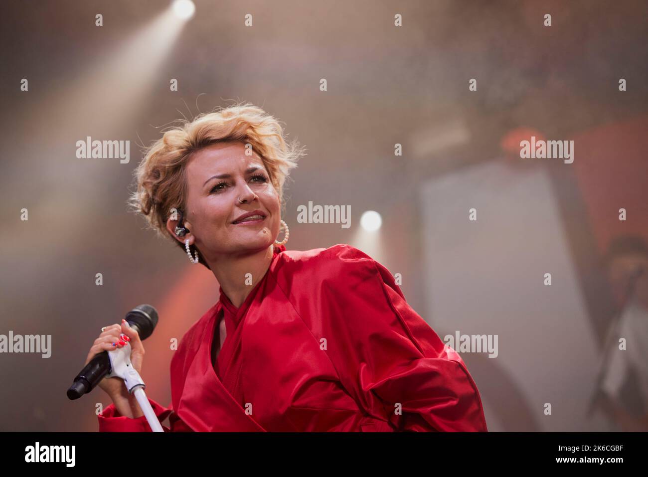stine bramsen singing at concert at nibe festival Stock Photo - Alamy