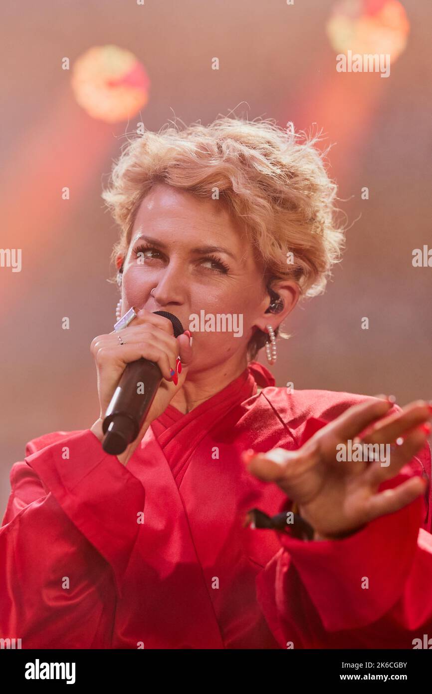stine bramsen singing at concert at nibe festival Stock Photo - Alamy