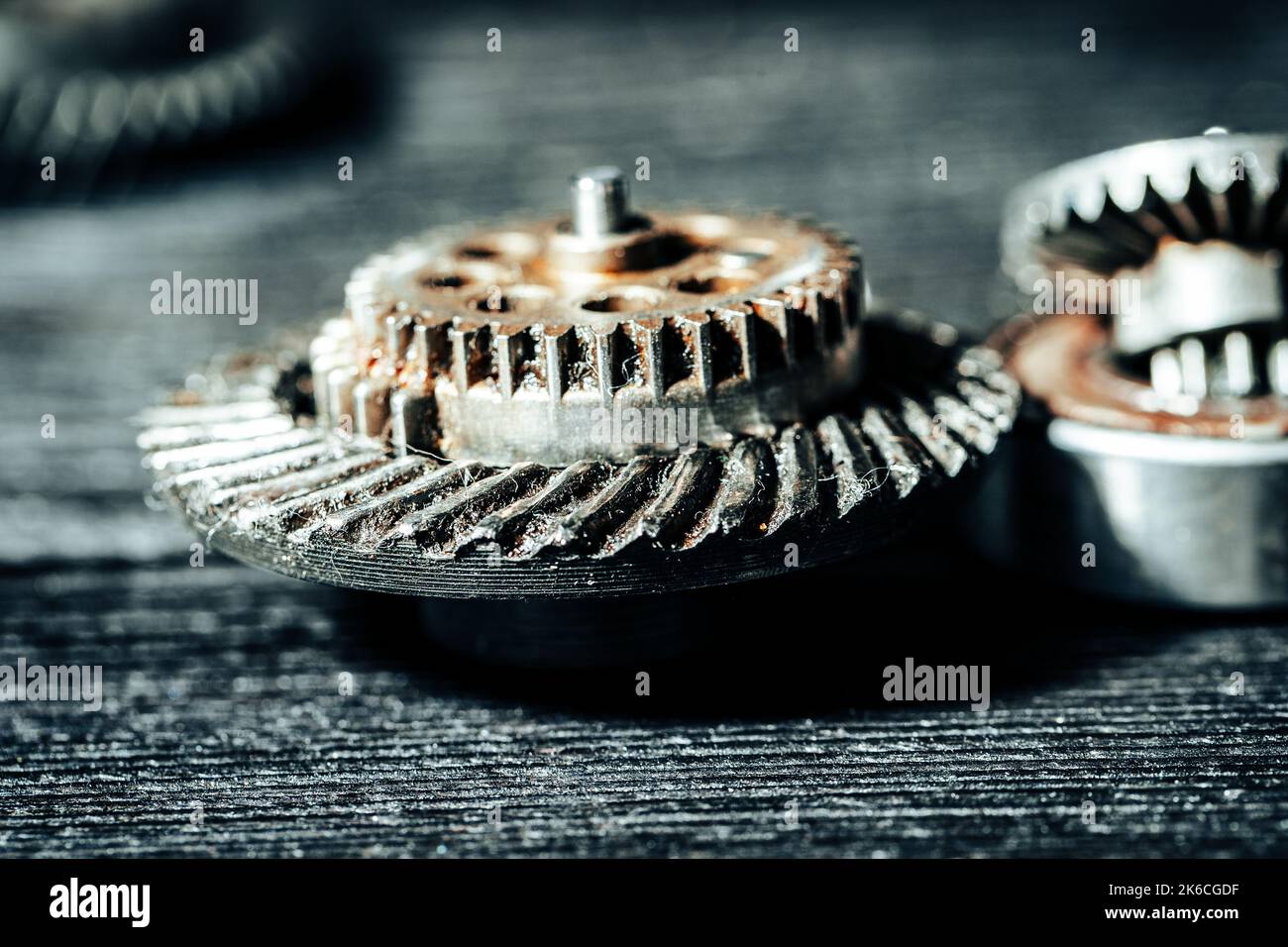 Gears from an old industrial machine Stock Photo - Alamy