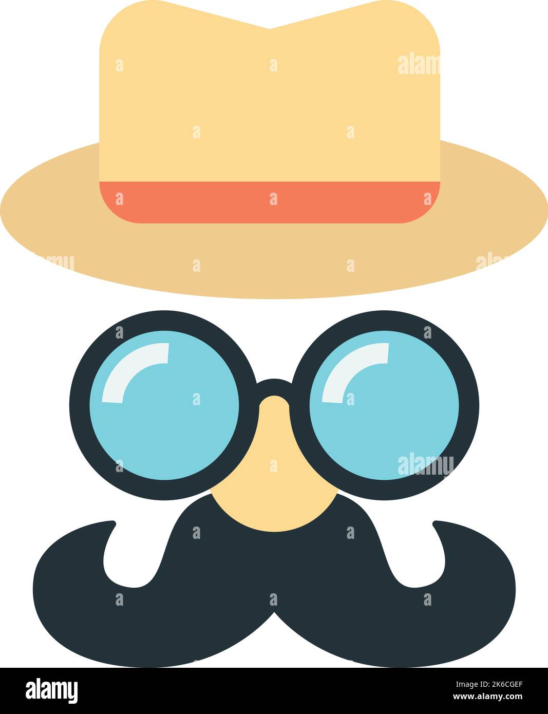 Funny disguise, comedy fake nose moustache, eyebrows and glasses Stock  Vector Image & Art - Alamy