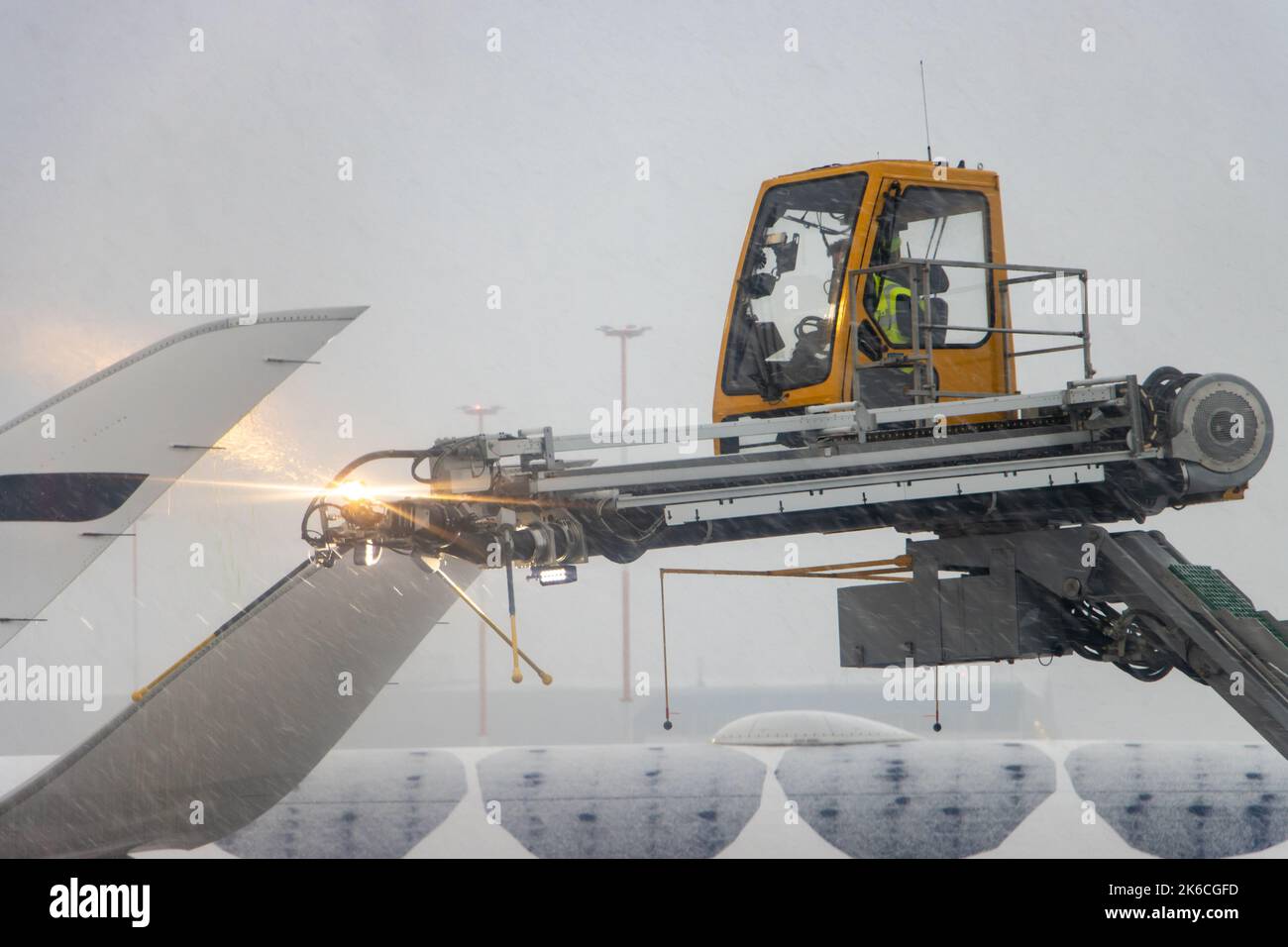 A aircraft deicing (antiicing) using modern deicing technology with