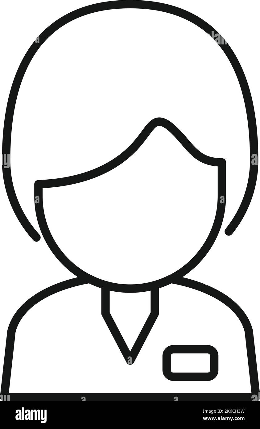 African woman agent icon outline vector. Service support. Call center ...