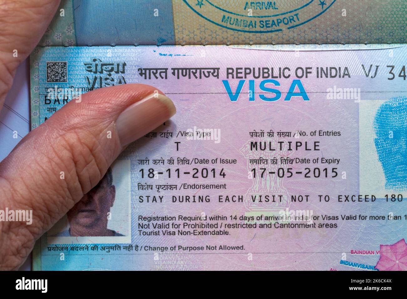 Indian visa hi-res stock photography and images - Alamy