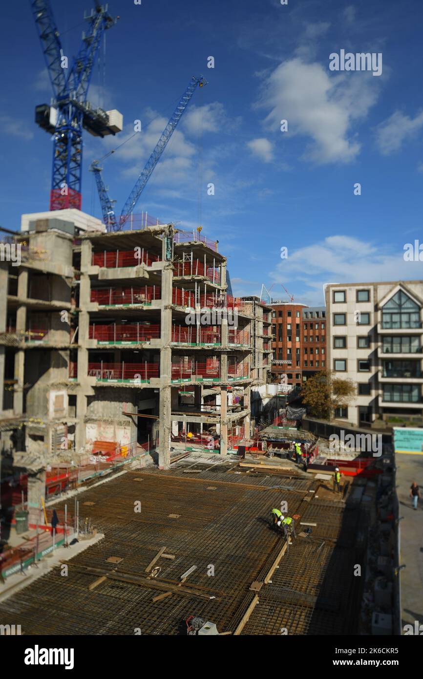 Construction site of One Millennium Bridge a new development of ...