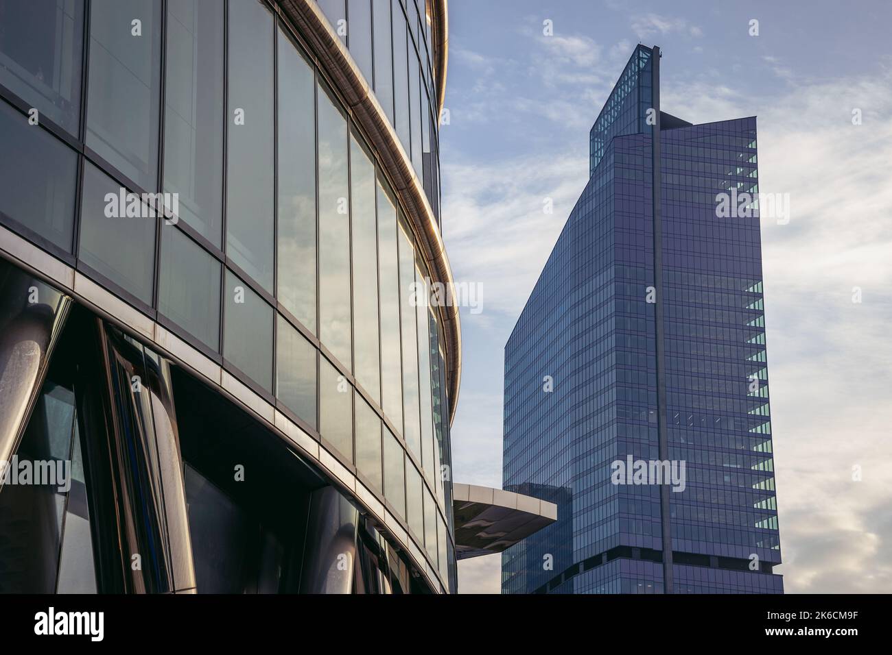 Warsaw Spire complex of office buildings and one of the Warsaw Hub ...