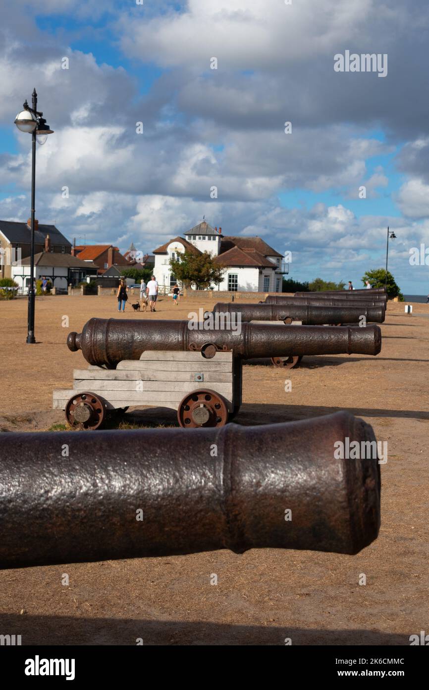 Gun Hill cannons Southwold Suffolk England Stock Photo