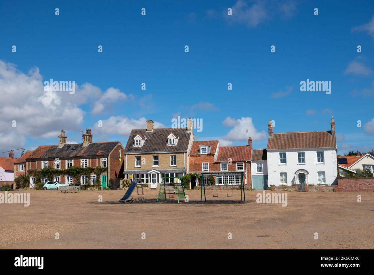 Village green at the centre of Walberswick in Suffolk England Stock Photo