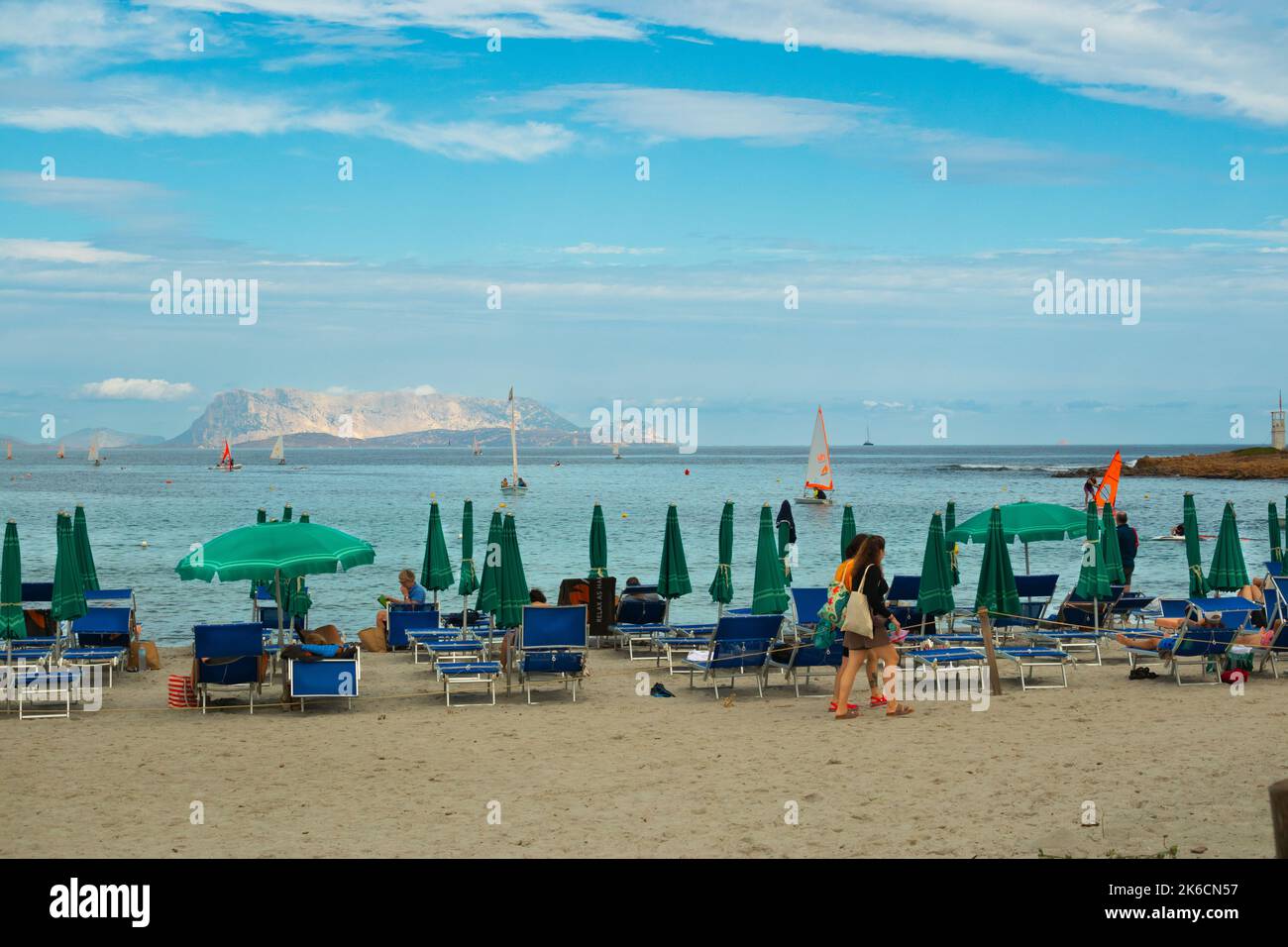 Baia dei Mori, beachclub, Budoni Sardinia Stock Photo