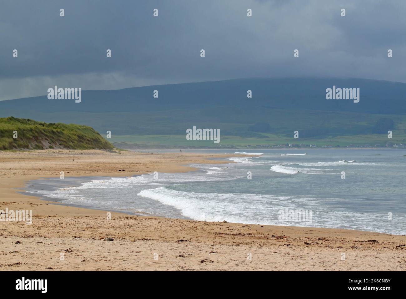 Strong Surge at Machrihanish Beach, Kintyre, Argyll and Bute, Scotland, United Kingdom, Great Britain Stock Photo