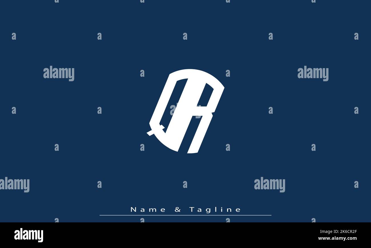 Alphabet letters Initials Monogram logo QR , RQ Stock Vector