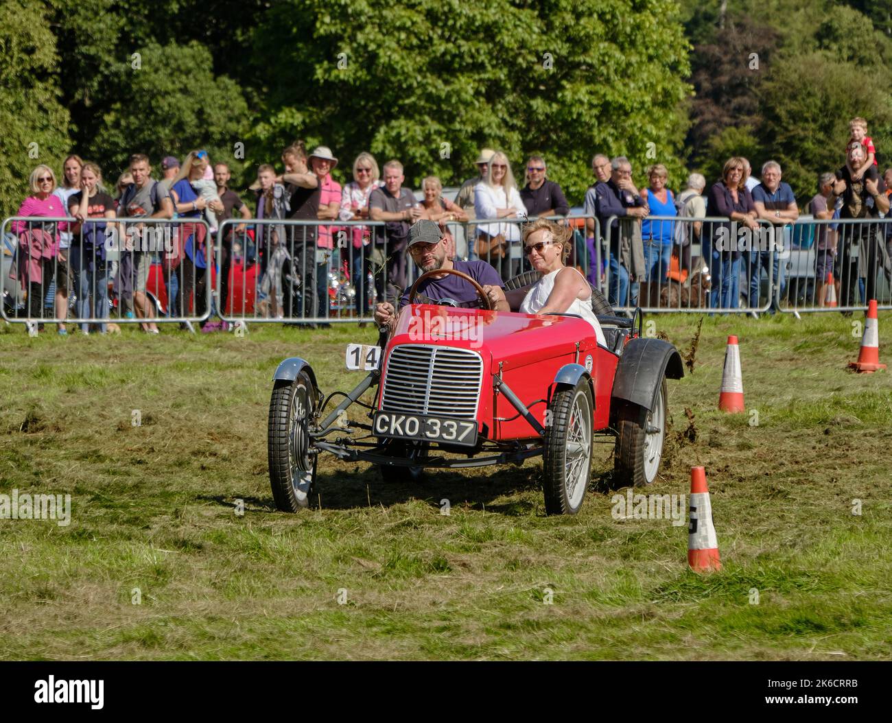 Autotest (speed test around cones) with old Cannon trials car at