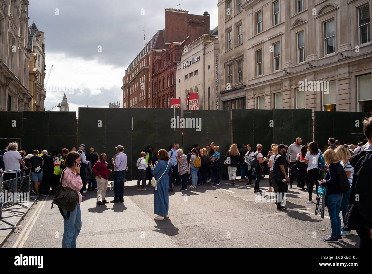 Road blocks at Trafalgar Square stopping people getting to The Mall