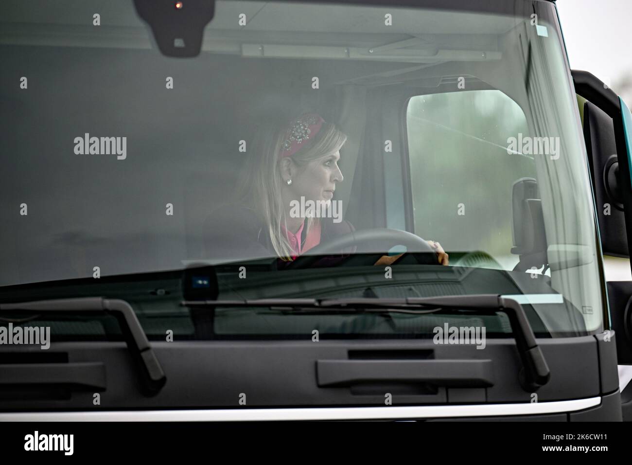 GOTHENBURG 20221013Queen Máxima of the Netherlands during a visit to Volvo Trucks Experience Center. The royal couple of the Netherlands are on a thre Stock Photo