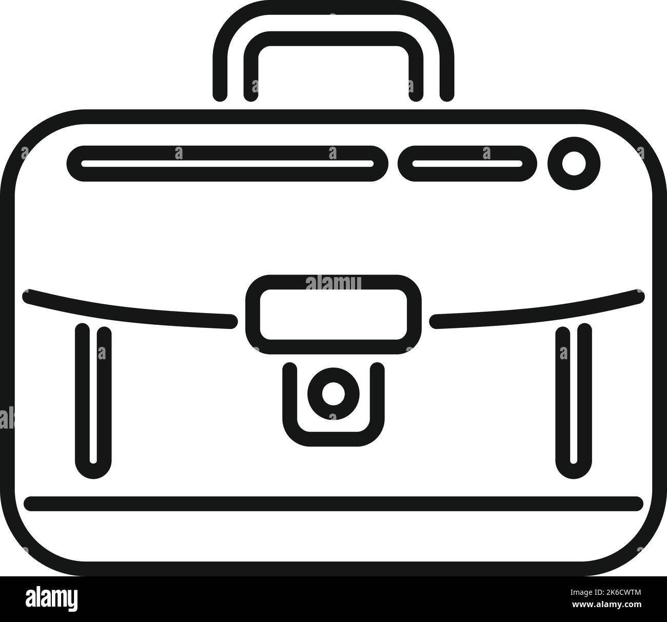 Client briefcase icon outline vector. Platform system. Know system