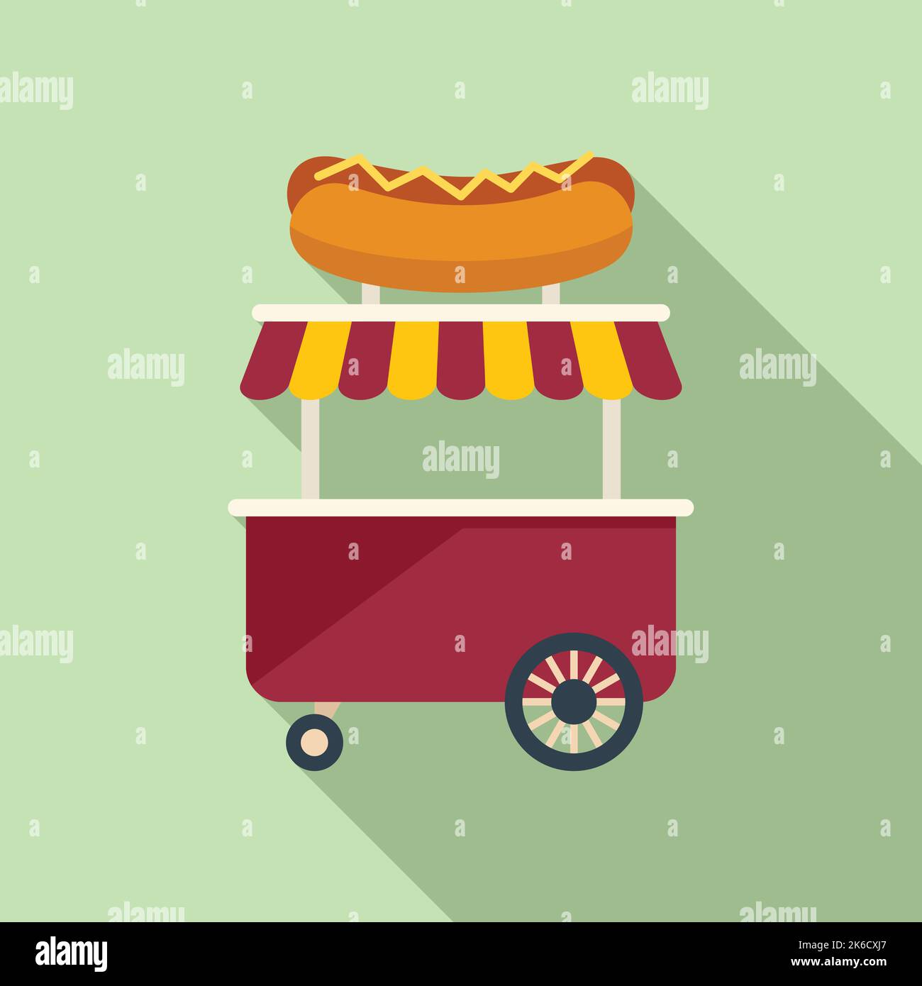 Shop market icon flat vector. Store vendor. Seller eat Stock Vector