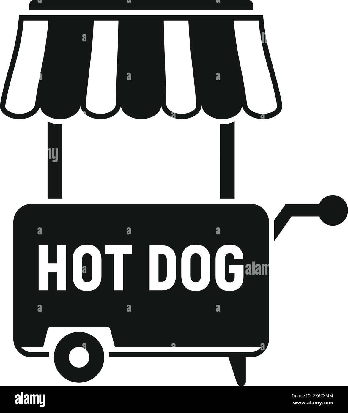 Hot dog icon simple vector. Street kiosk. Stall shop Stock Vector