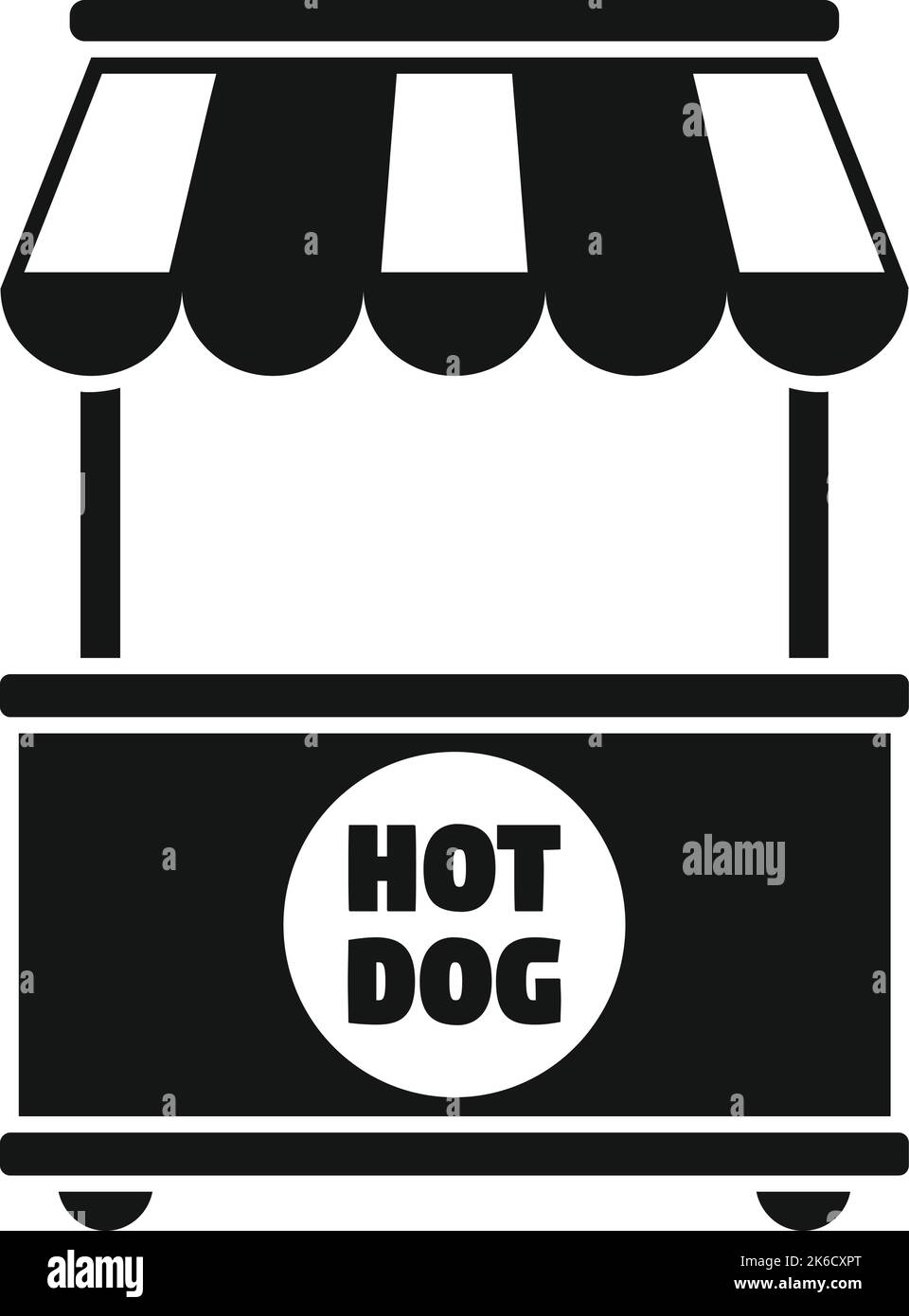 Hot dog stand icon simple vector. Street kiosk. Market store Stock Vector