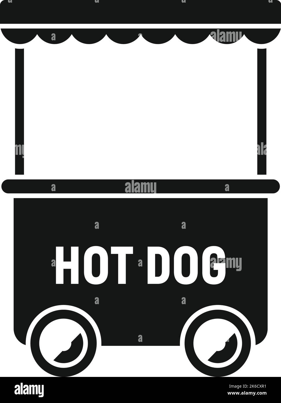 Fast hot dog icon simple vector. Cart food. Street kiosk Stock Vector