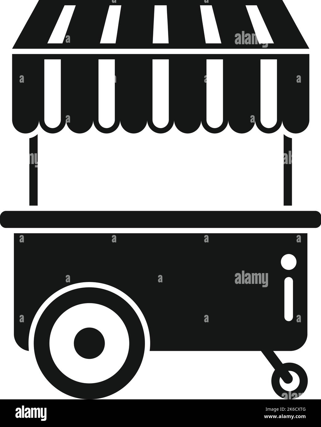 Snack cart icon simple vector. Market shop. Stand food Stock Vector