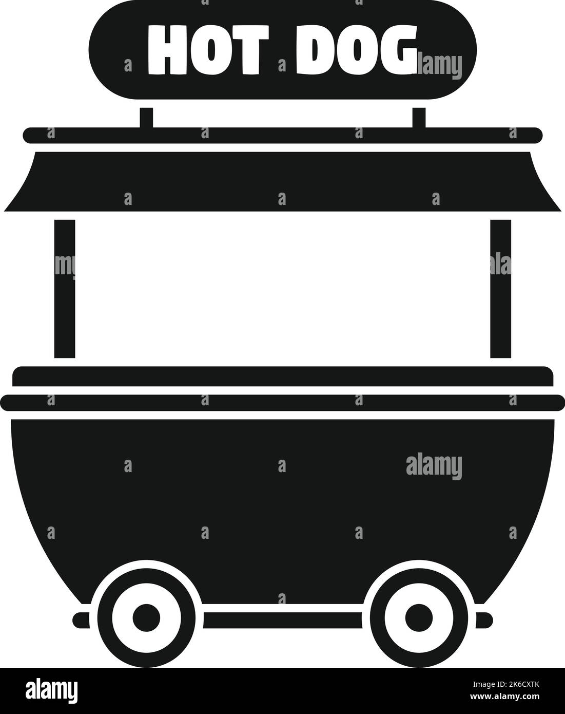 Bakery stand icon simple vector. Hot dog cart. Street food Stock Vector