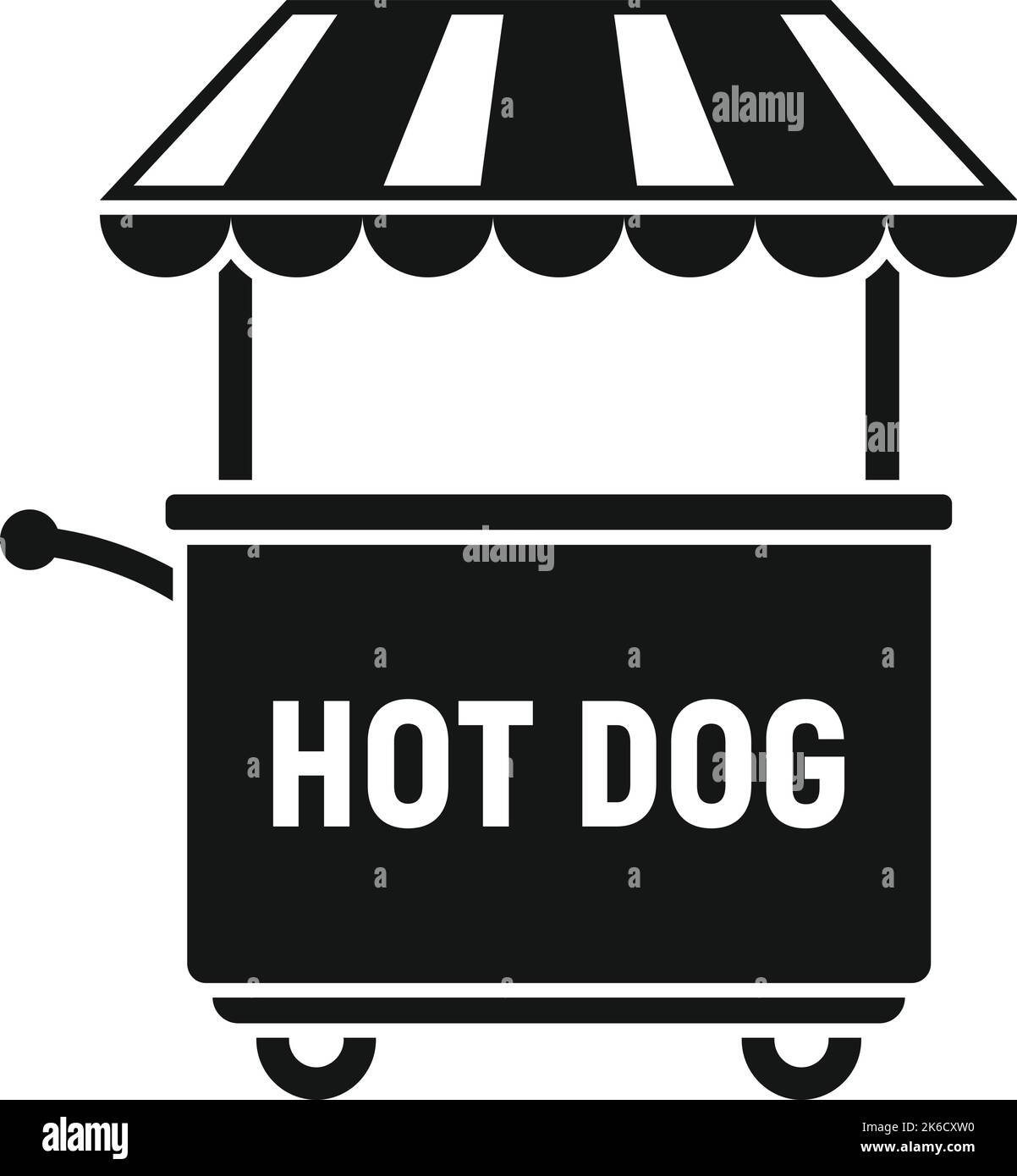 Hot dog food icon simple vector. Cart stand. Store snack Stock Vector