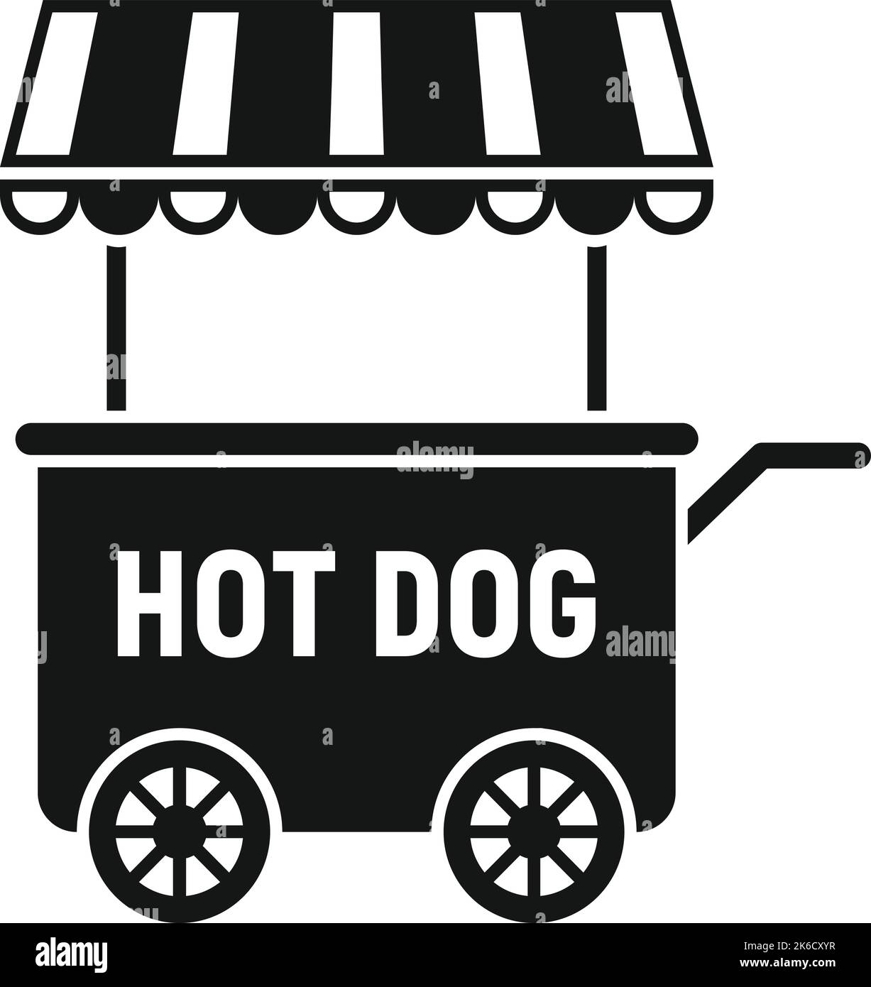Hot dog market icon simple vector. Snack shop. Stall kiosk Stock Vector
