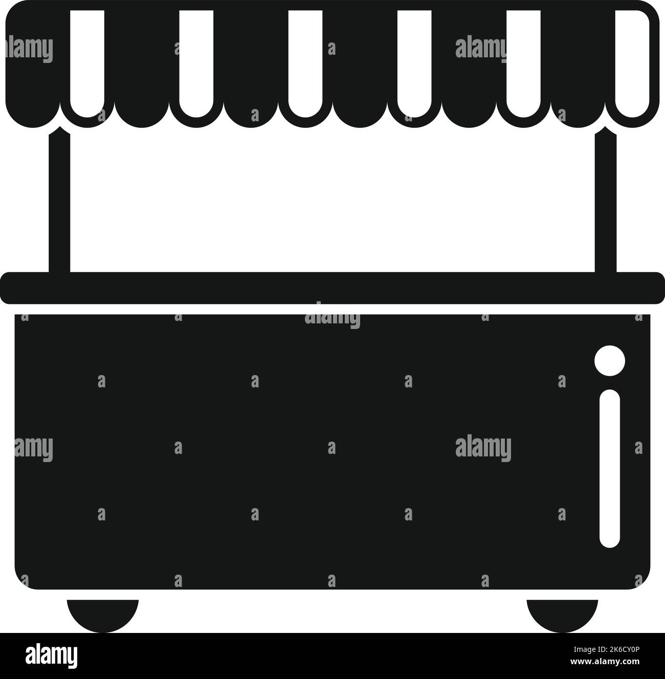 Street stand icon simple vector. Food stand. Hot dog cart Stock Vector