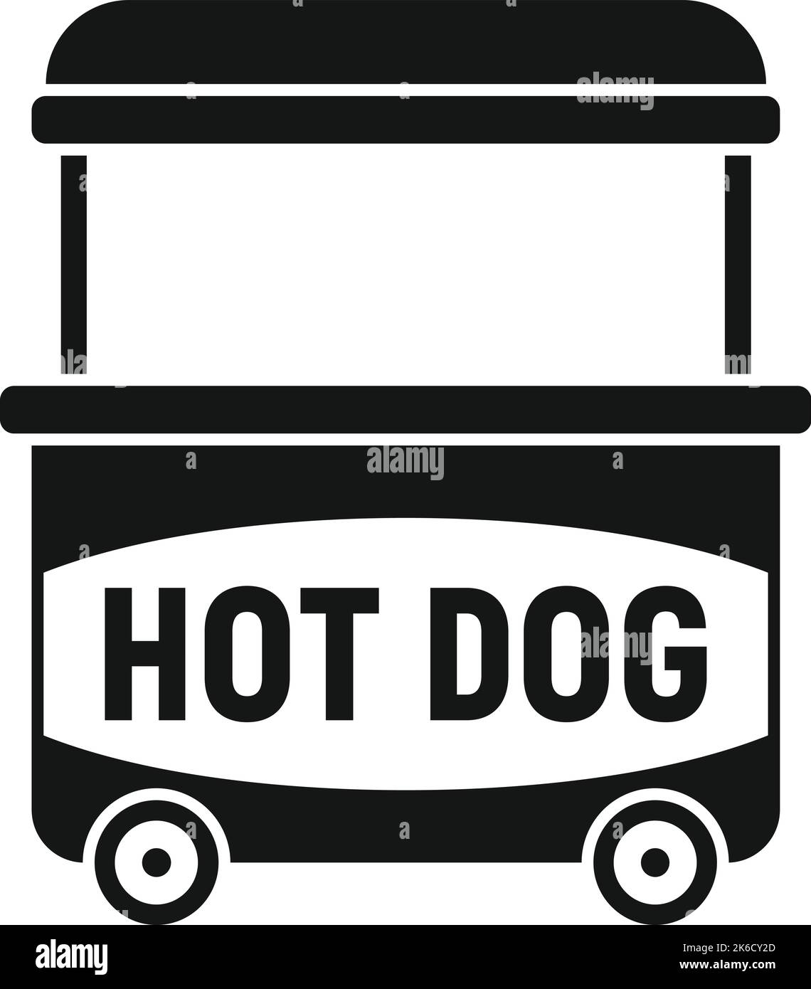 Fast food icon simple vector. Hot dog cart. Street kiosk Stock Vector