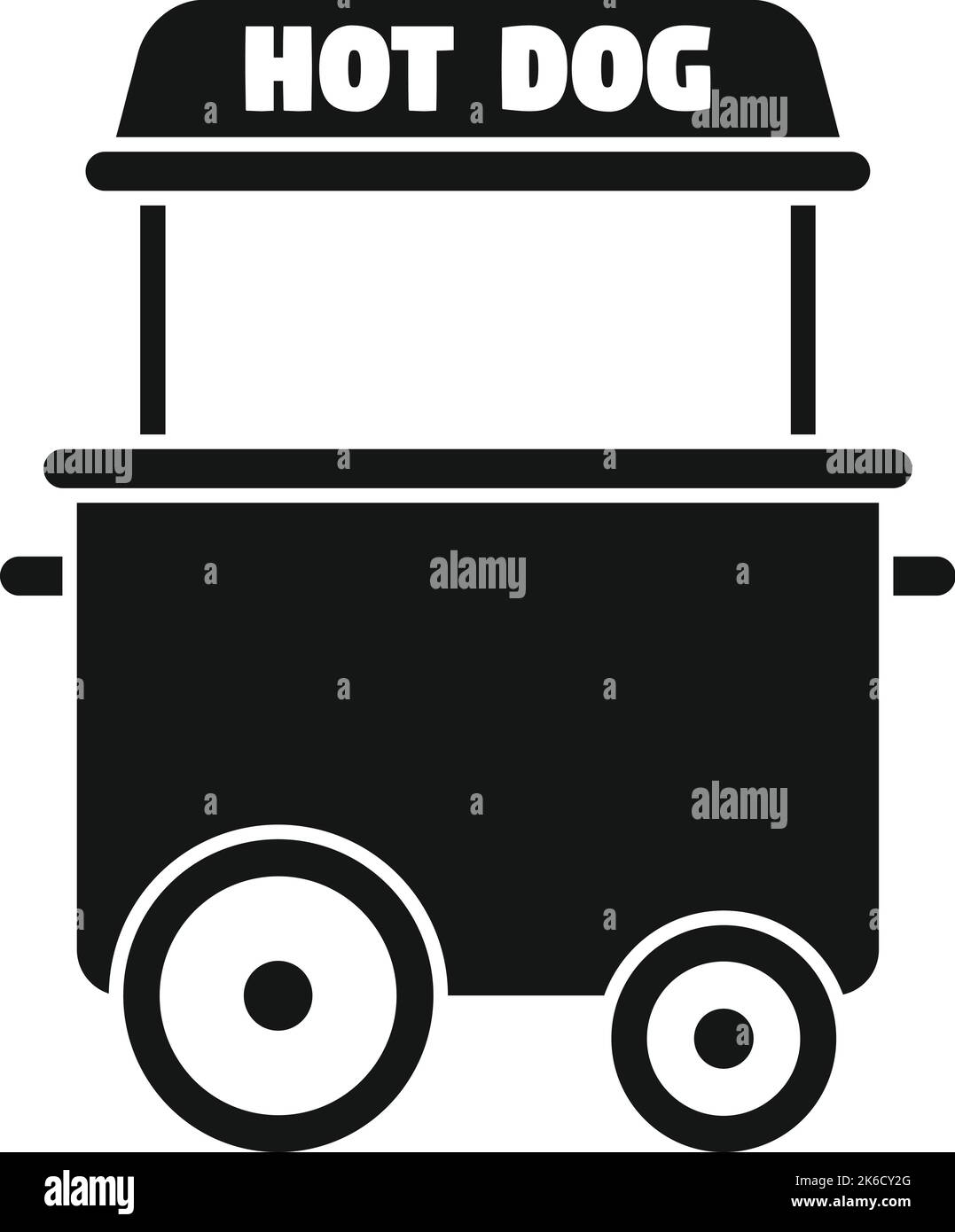 Park hotdog cart icon simple vector. Food stand. Store snack Stock Vector