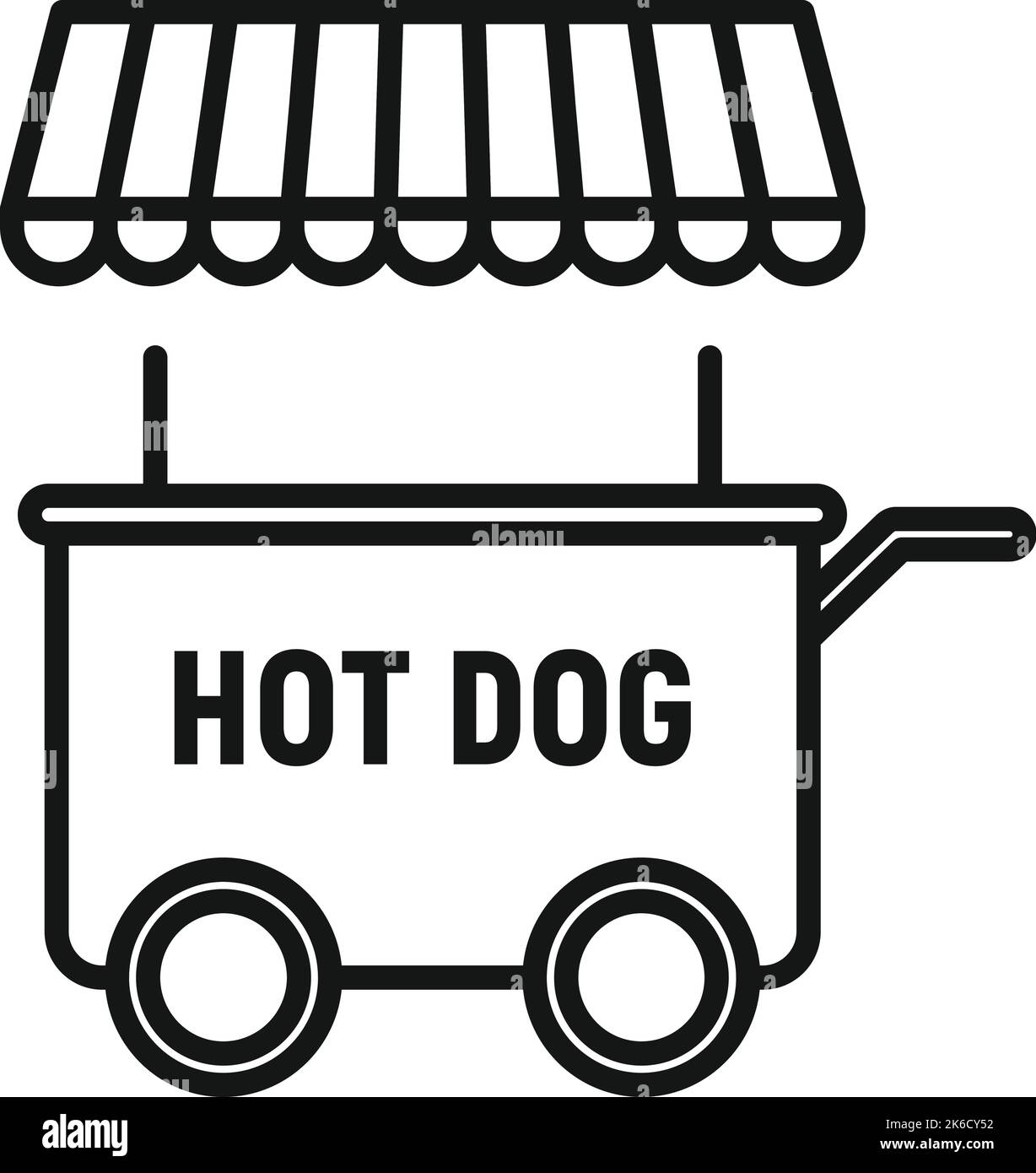 Hotdog icon outline vector. Food stand. Store snack Stock Vector