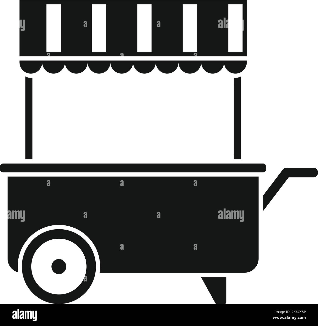 Hot dog shop icon simple vector. Food cart. Eat seller Stock Vector